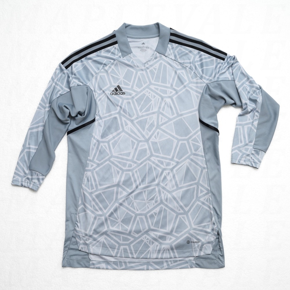 Adidas Sz L (Large) Grey Condivo 22 Goalkeeper Soccer Jersey Long Sleeve Shirt